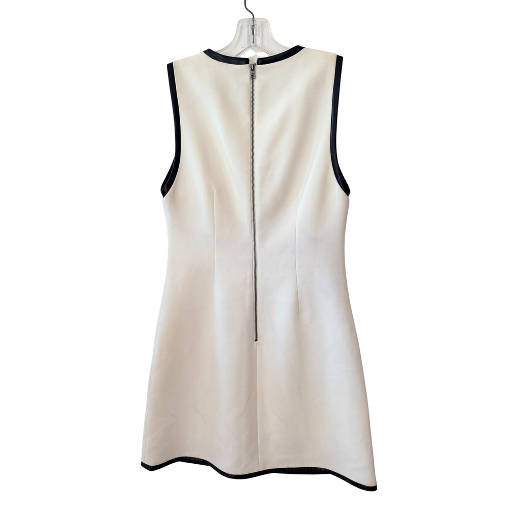 NWT $350 ALICE + OLIVIA Cream Black Classic Luxe Minimalist Designer Dress Sz 6 - Picture 4 of 10